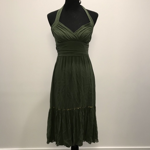 🔥 HOST PICK 🔥 BCBG Halter Dress in Hunter Green - Picture 2 of 11